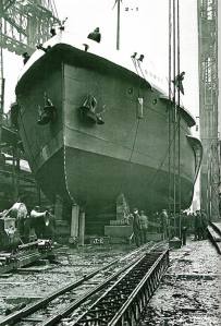 SS Nomadic under construction at Harland and Wolff